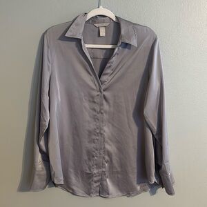 Silver Grey Collared Button Down